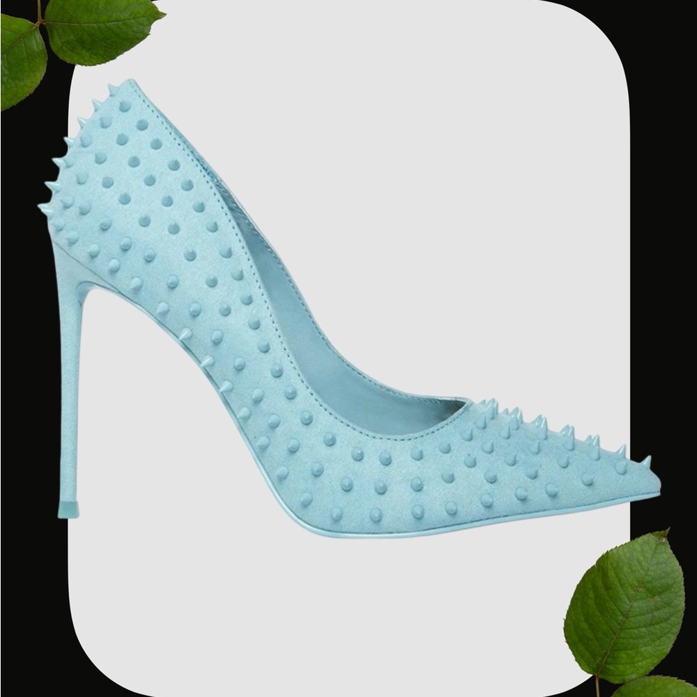 Steve Madden SIZE 8 Vala Blue Spiked Women's Heels - Picture 3 of 7
